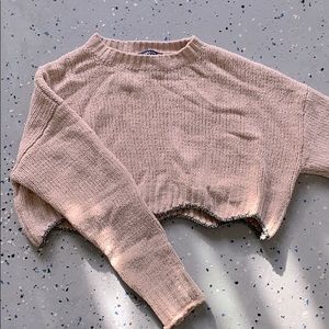 Zara fuzzy crop sweater